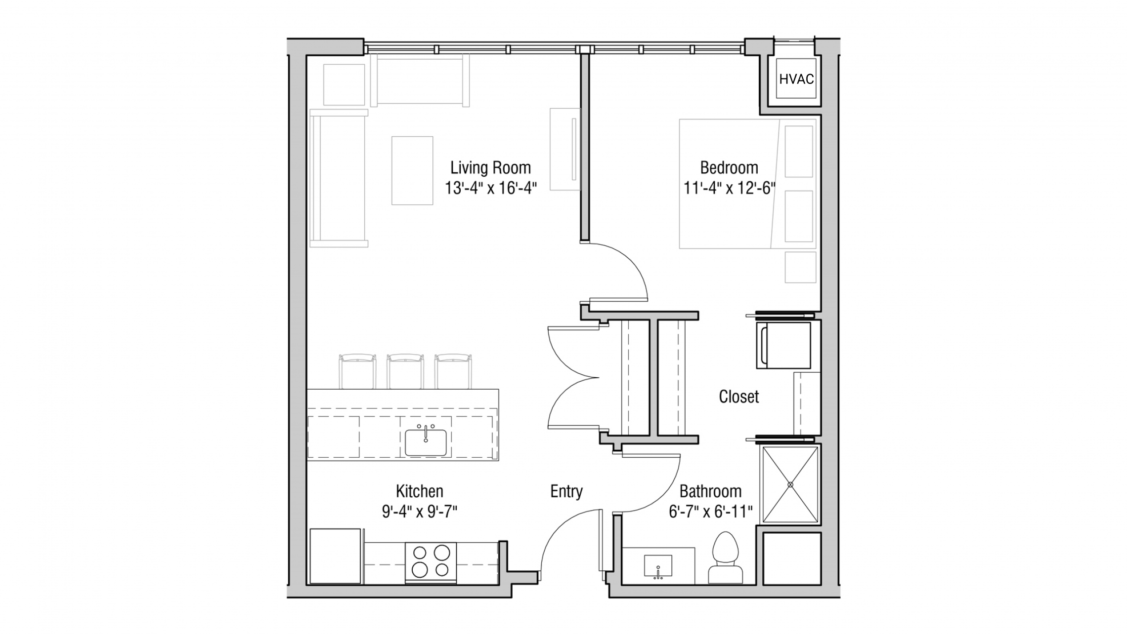 ULI Quarter Row 219 - One Bedroom, One Bathroom