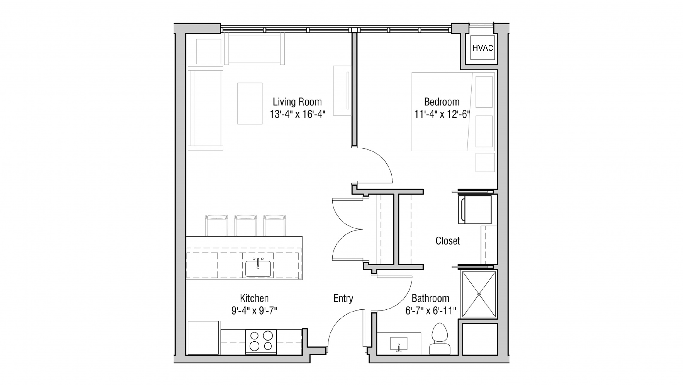 ULI Quarter Row 221 - One Bedroom, One Bathroom