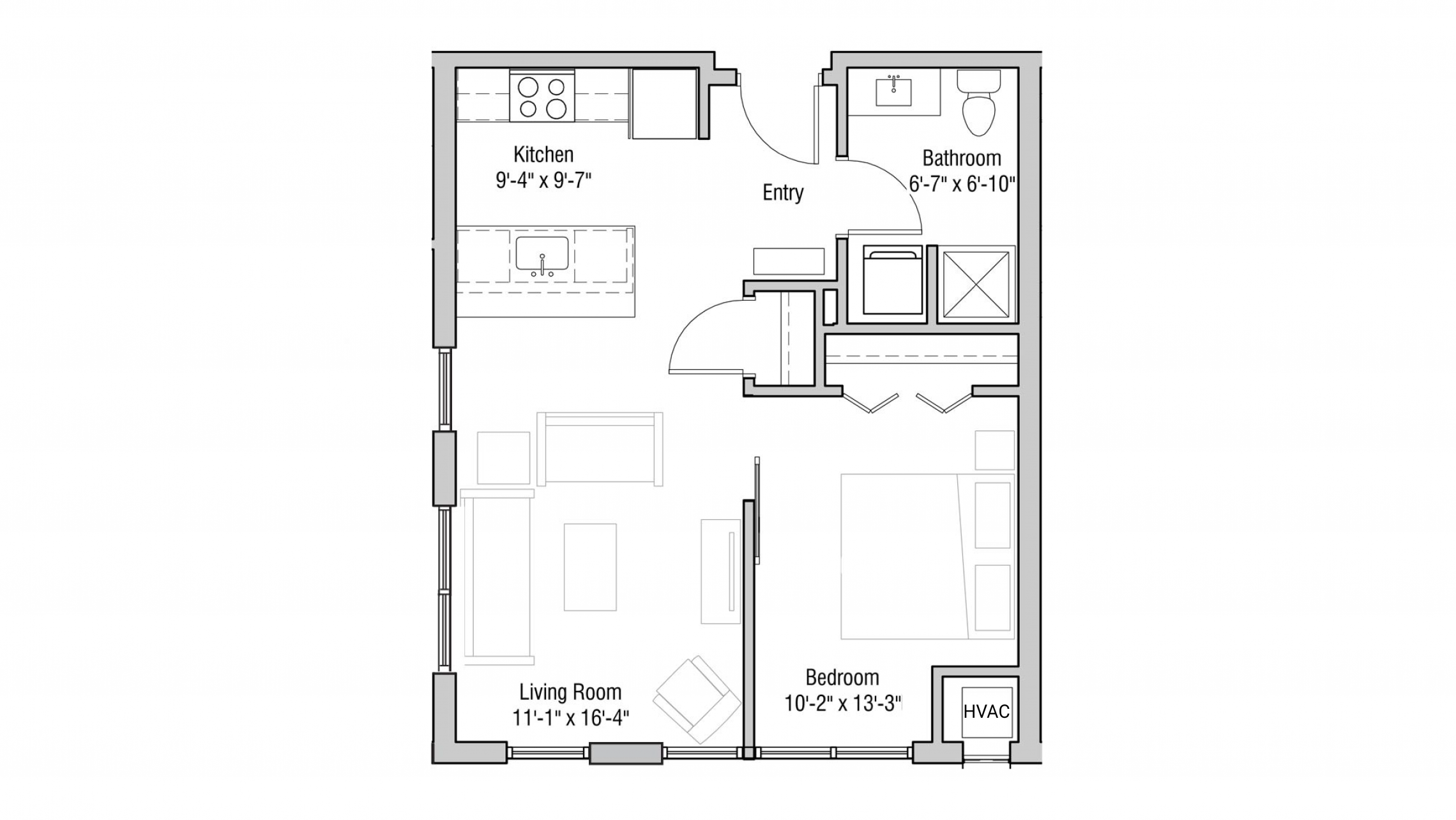 ULI Quarter Row Apartments - Unit 226 - One Bedroom, One Bathroom