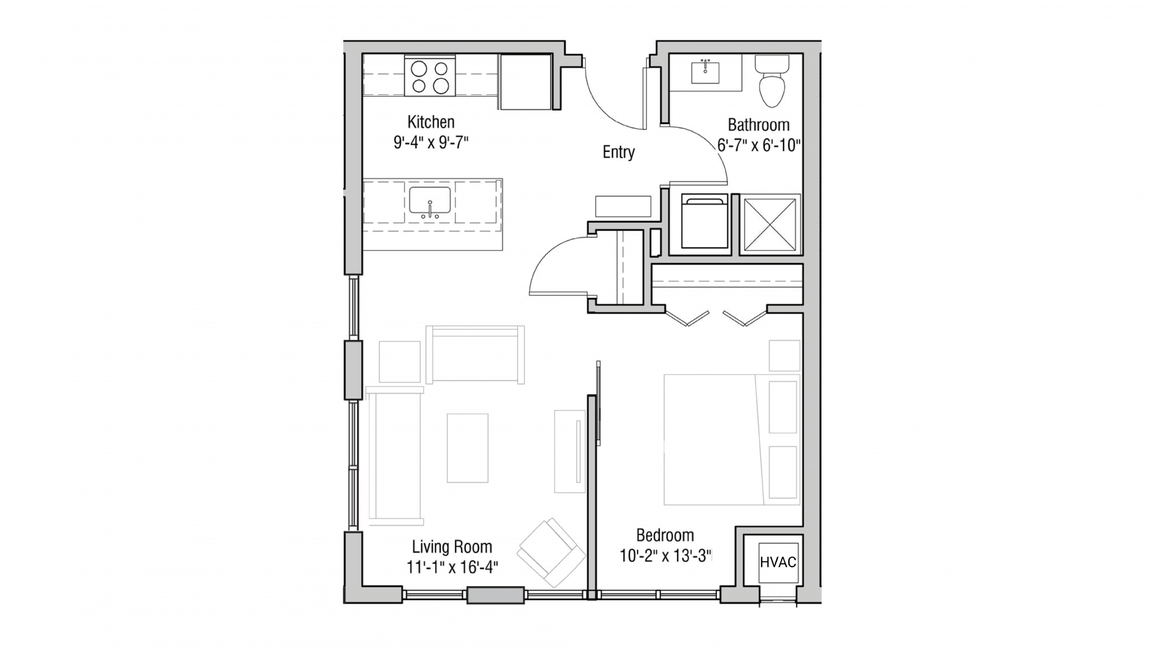 ULI Quarter Row Apartments - Unit 326 - One Bedroom, One Bathroom