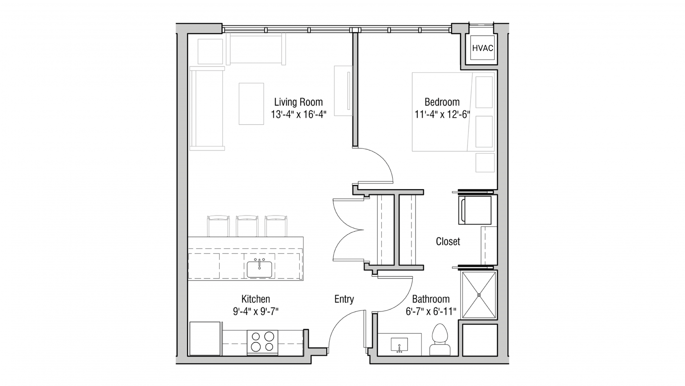 ULI Quarter Row 319 - One Bedroom, One Bathroom