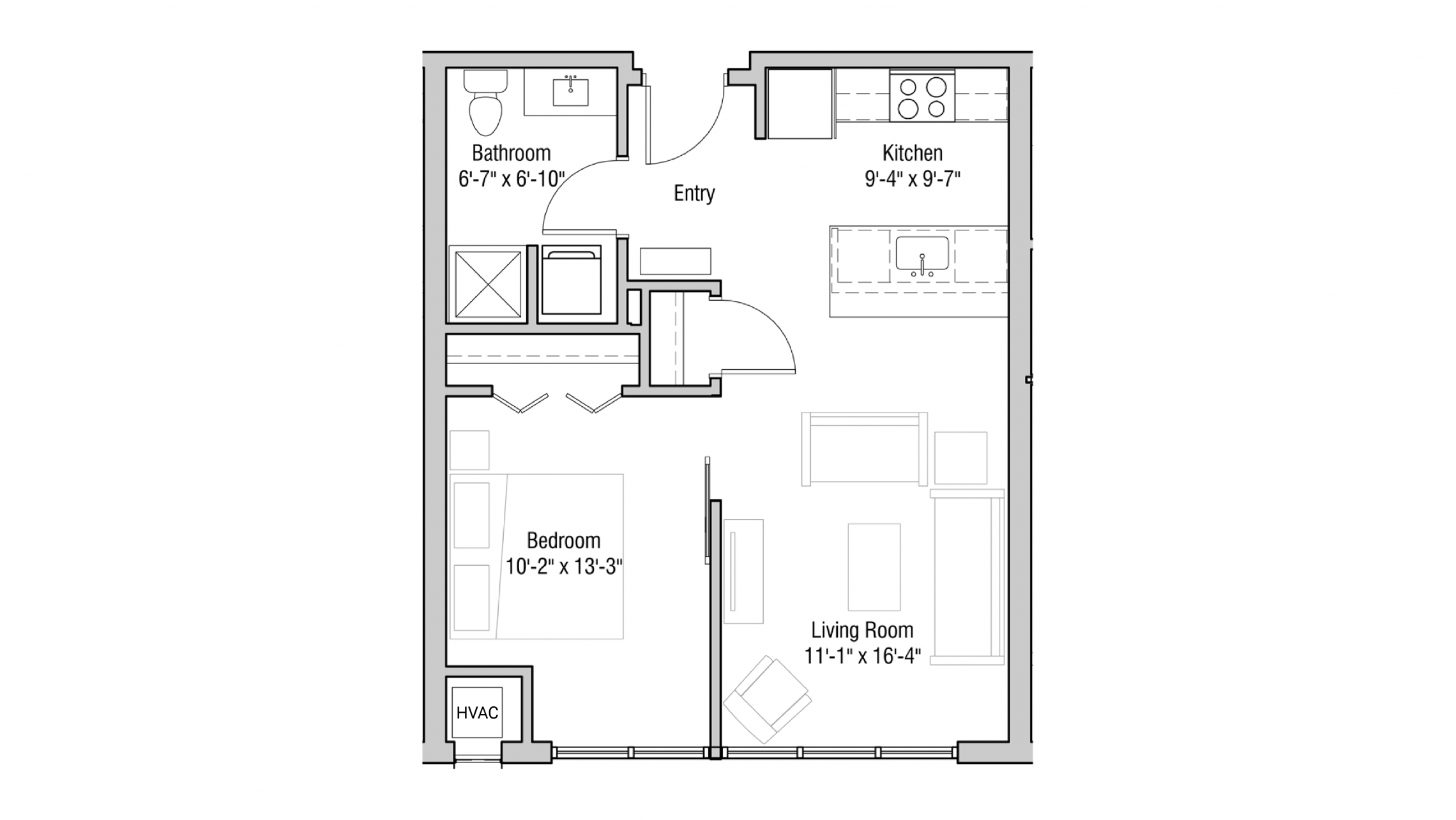 ULI Quarter Row 306 - One Bedroom, One Bathroom