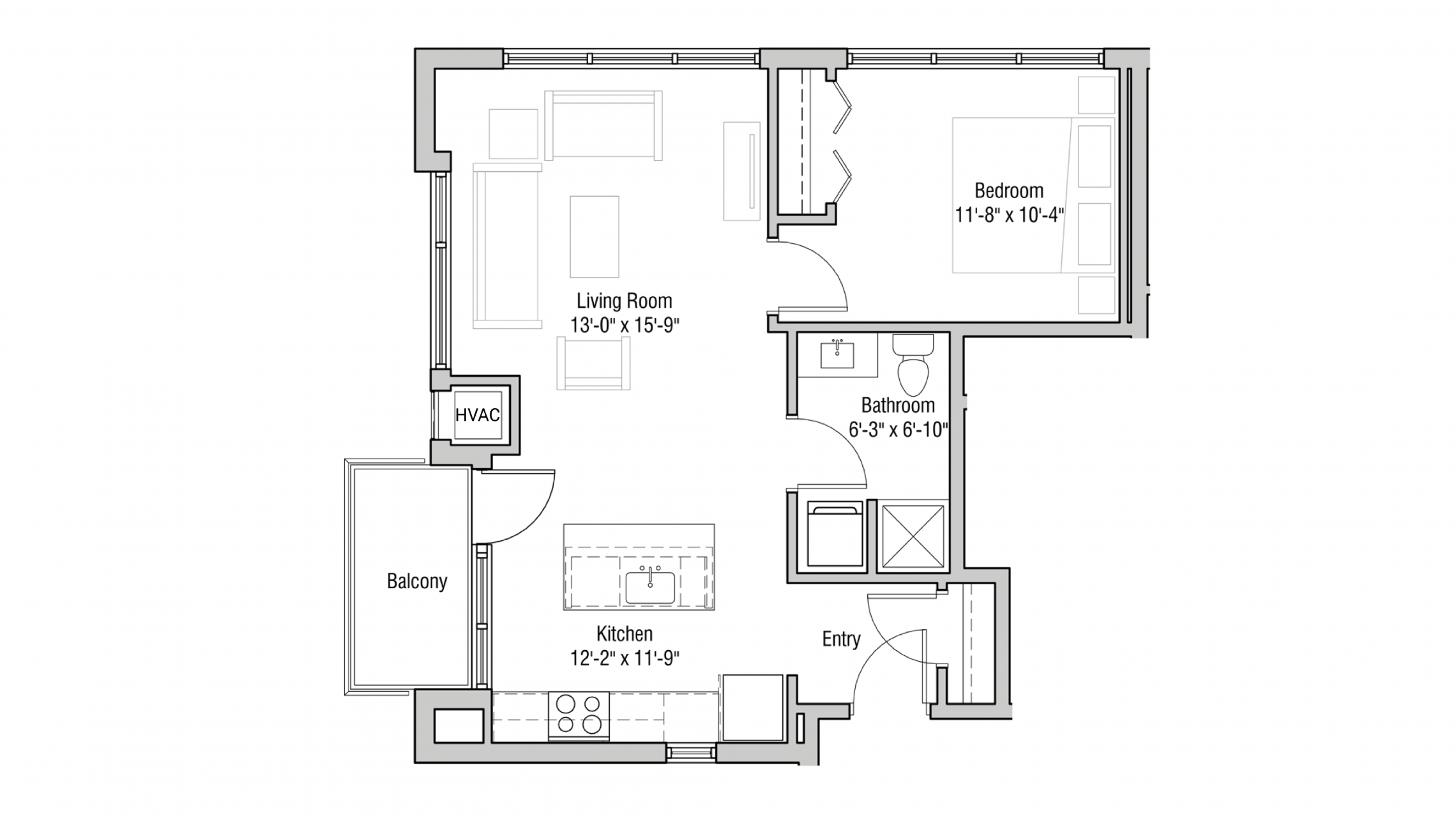 ULI Quarter Row 327 - One Bedroom, One Bathroom