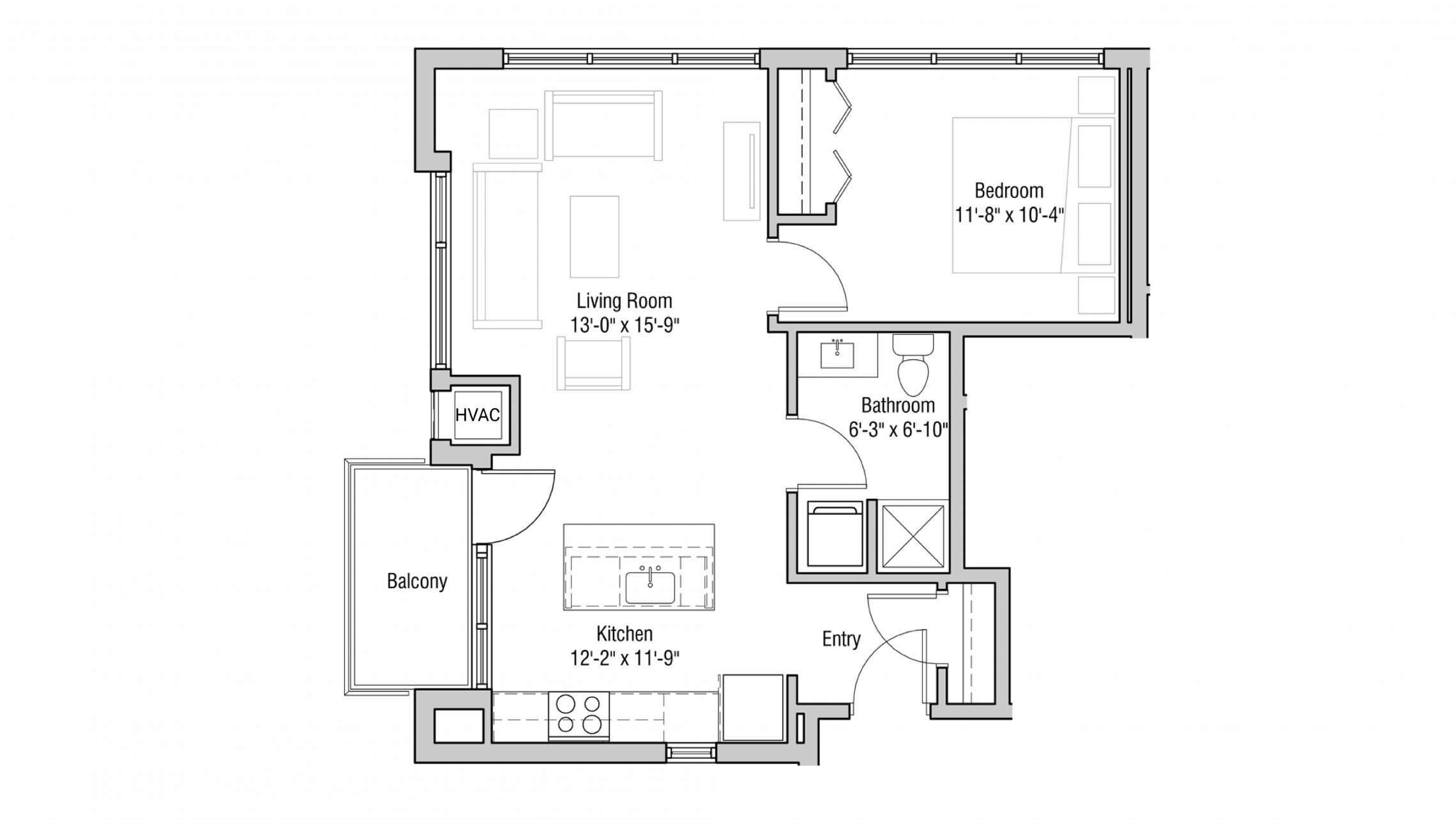 ULI Quarter Row 427 - One Bedroom, One Bathroom