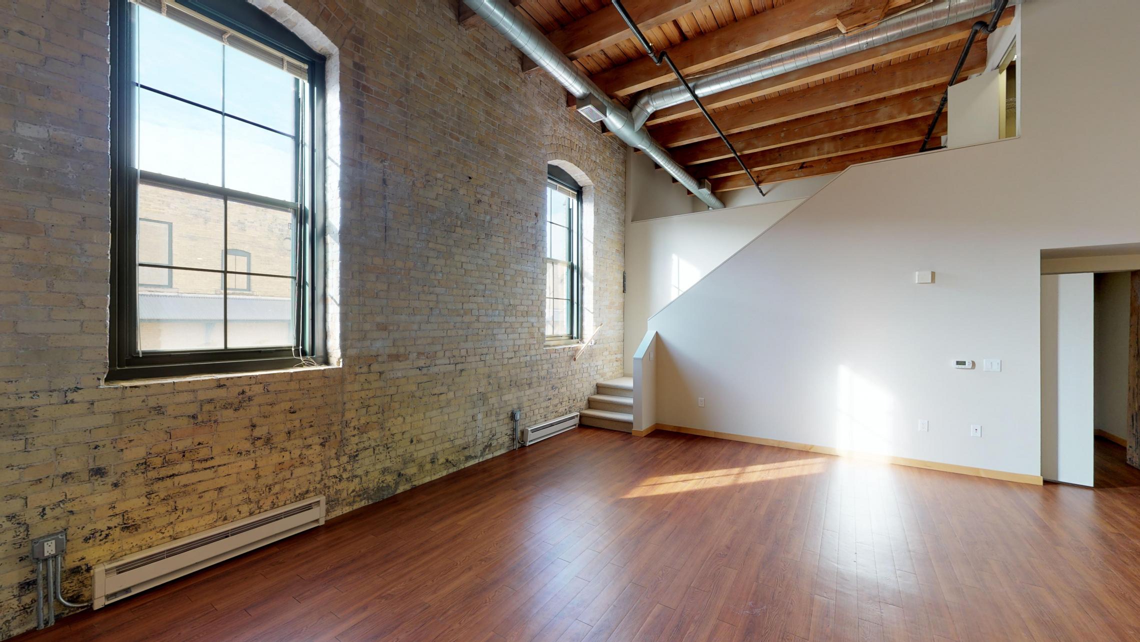 Tobacco-Lofts-Apartments-Lofted-Design-Unique-Upscale-Stunning-Sunshine-Cats-Lofted-Brick-Garage-Courtyard-Grill-Fitness-Historic-Yards-Warehouse-Apartment- E204-Lofted-Two-Bedroom