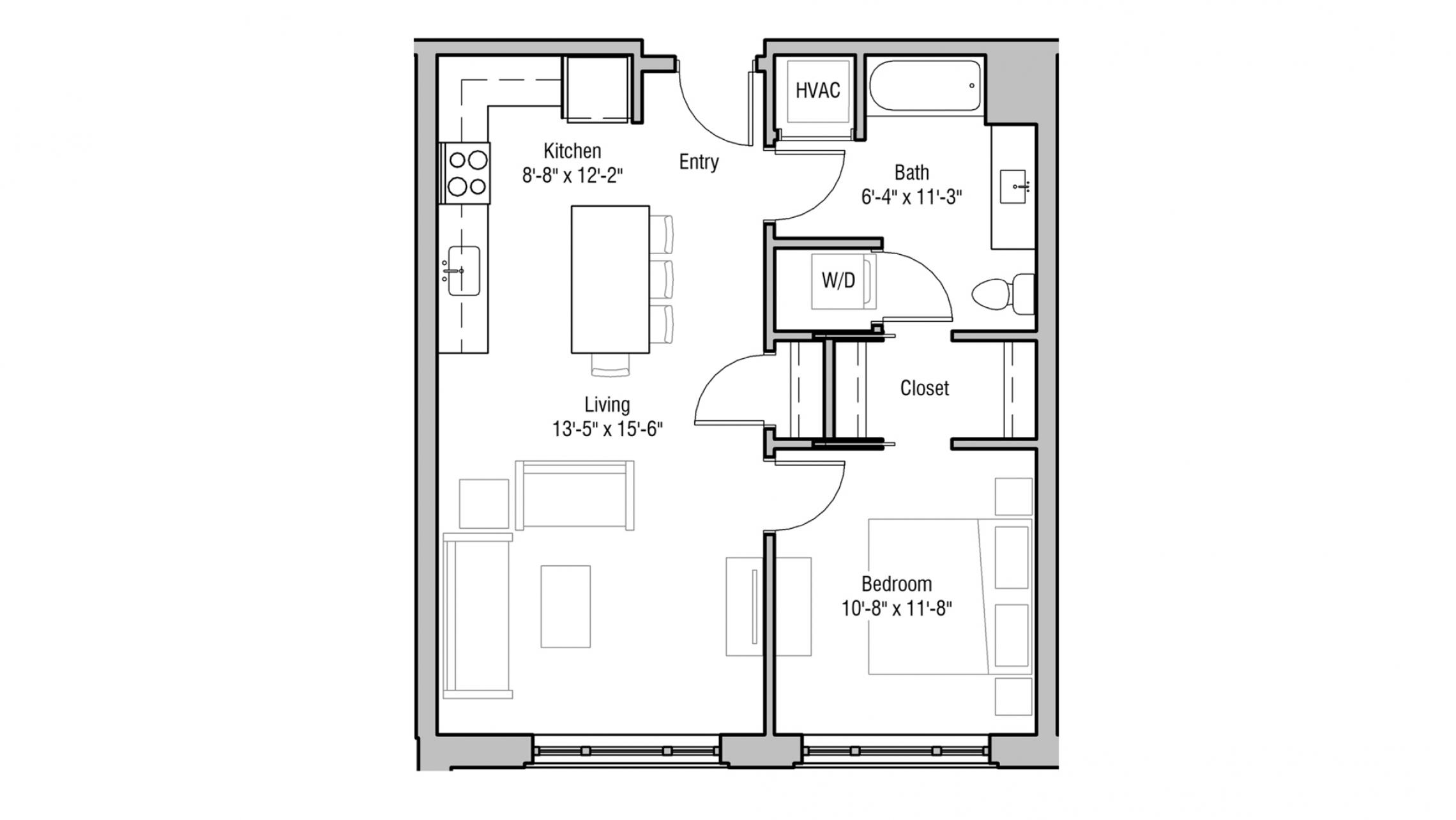 ULI 1722 Monroe 205 - One Bedroom, One Bathroom