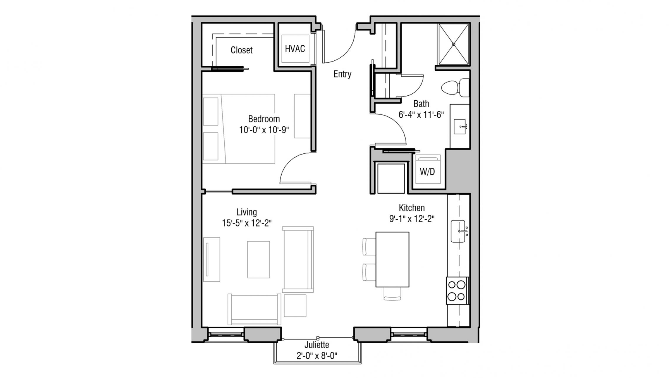 ULI 1722 Monroe 211 - One Bedroom, One Bathroom