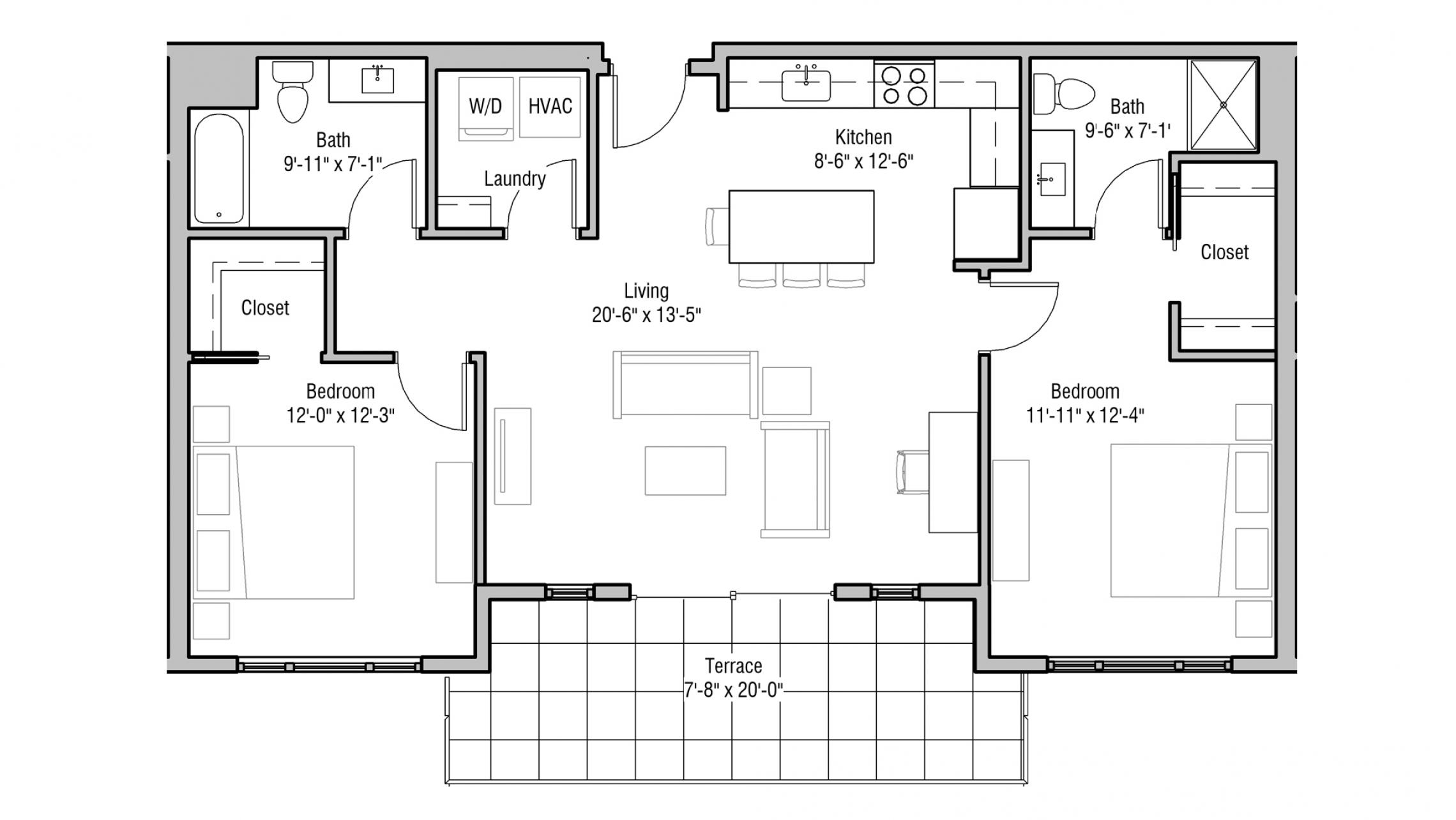ULI 1722 Monroe 509 - Two Bedroom, Two Bathroom