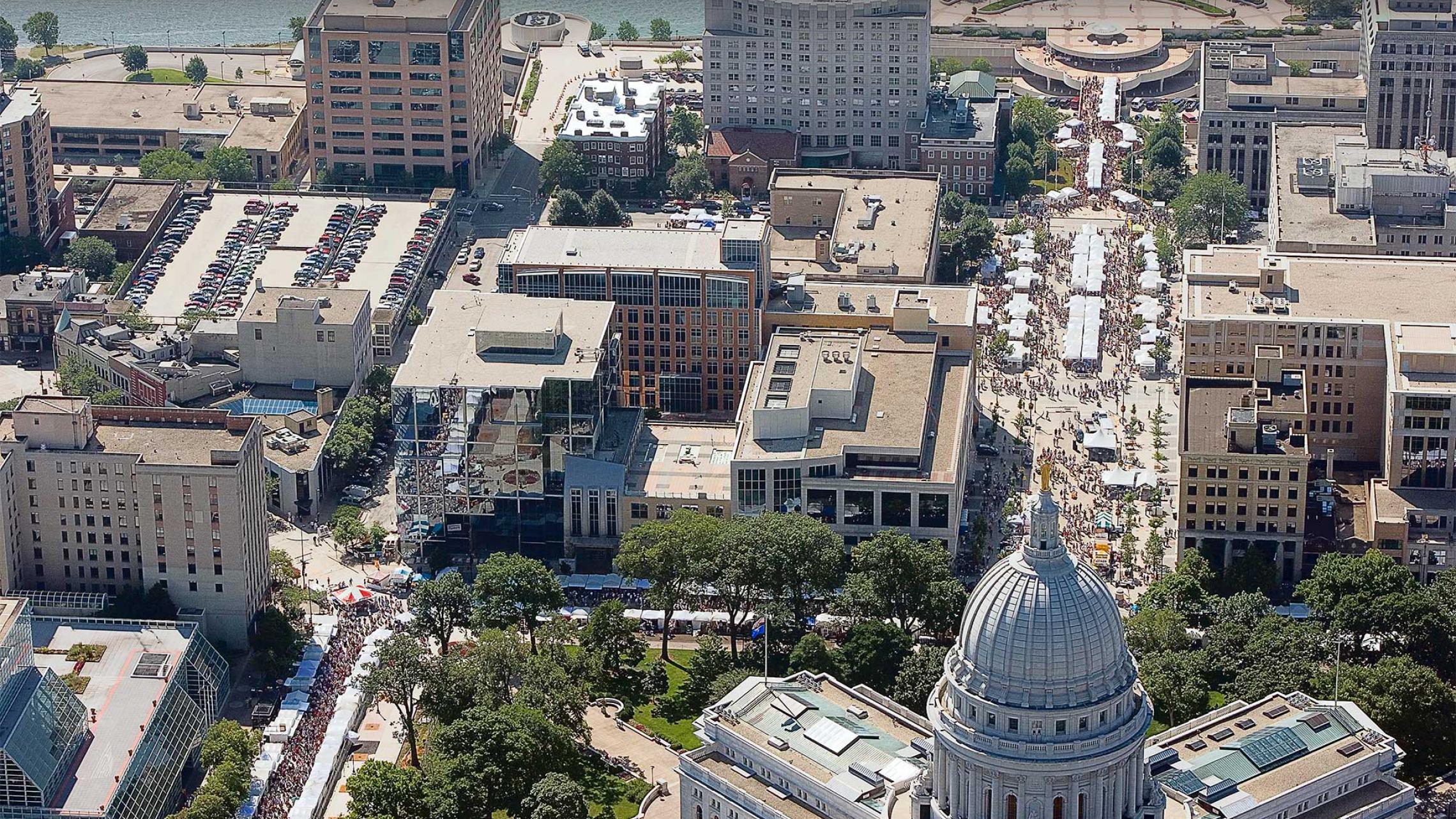 ULI Block 89 - Aerial Image, Art Fair on the Square