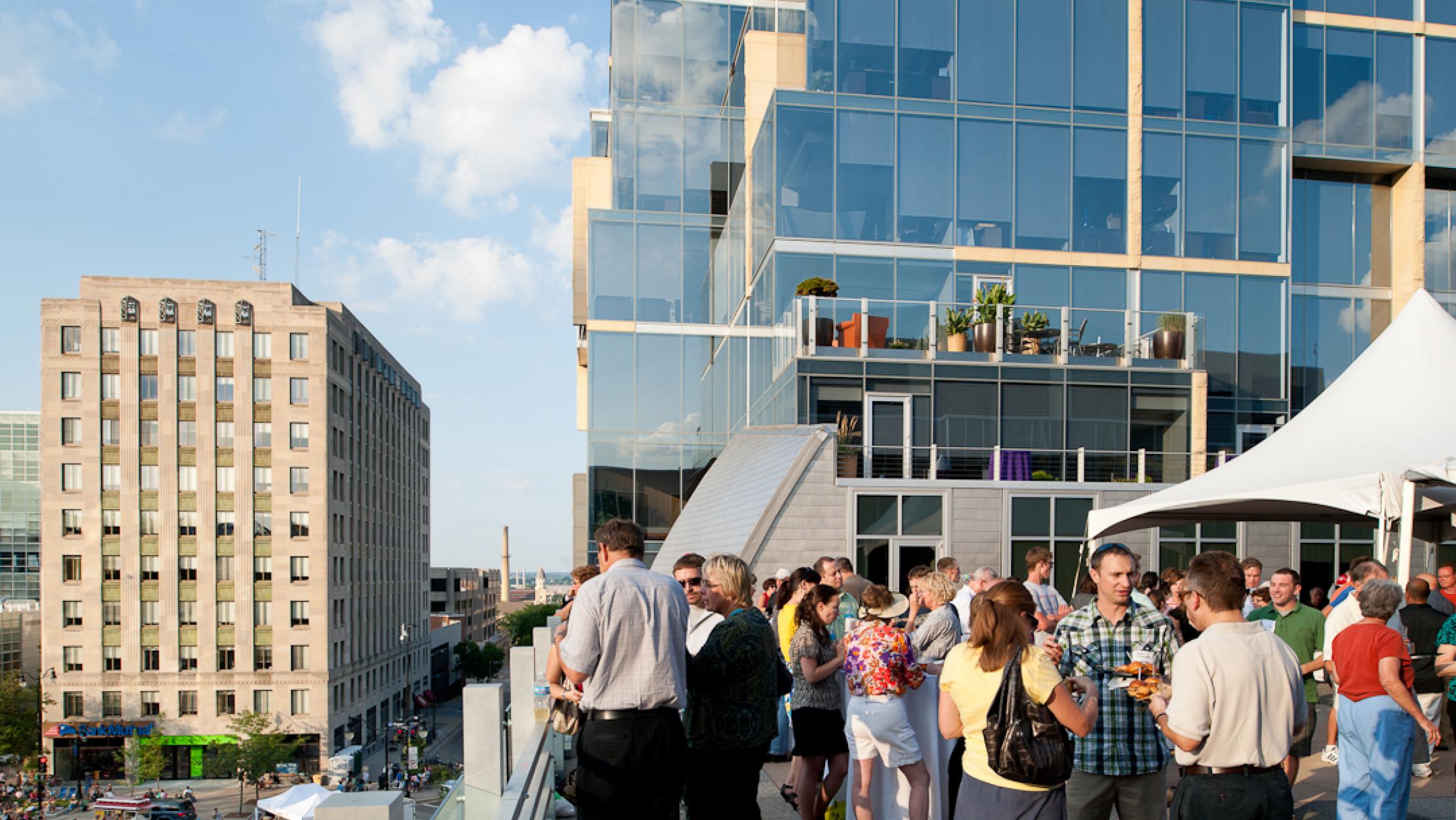 ULI Block89 - Concerts on the Square 33 East Main, view of Tenney Plaza