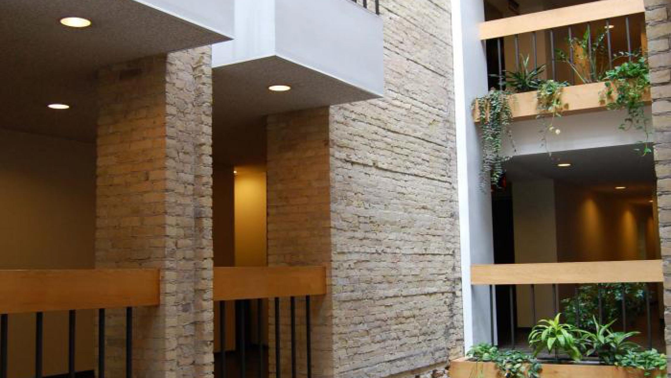 ULI Centre 7 Atrium with Exposed Brick