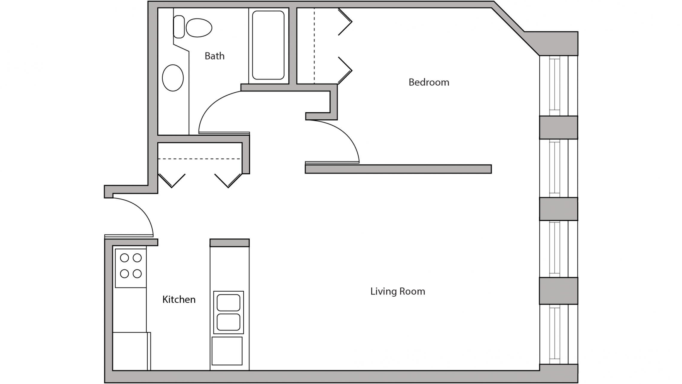 ULI Lincoln School 406 - One Bedroom, One Bathroom