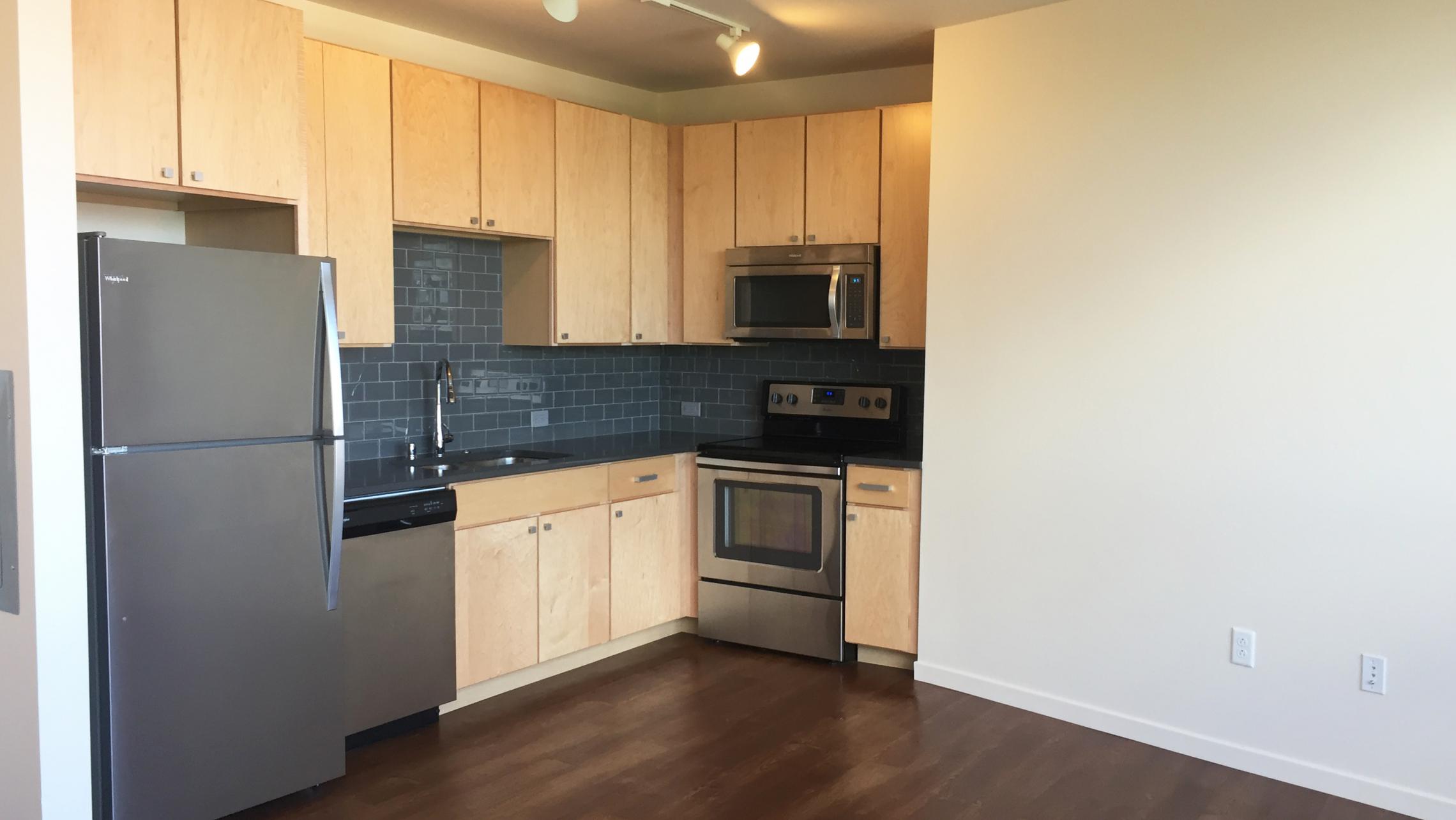 ULI Nine Line Apartment 210 - Kitchen with Natural Light