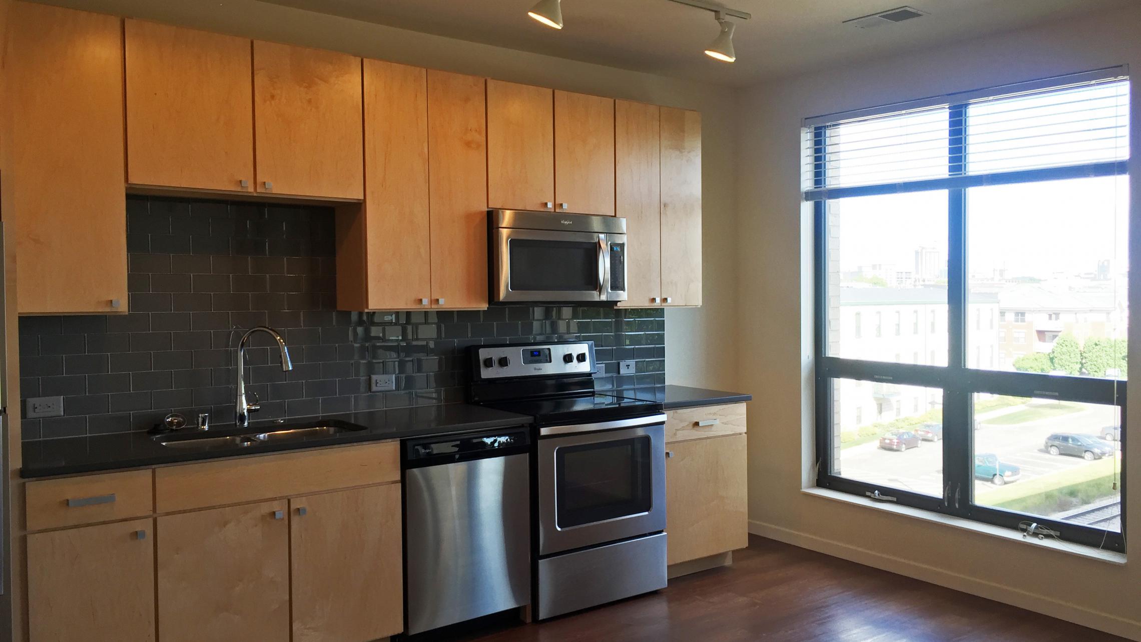 ULI Nine Line Apartment 212 - Kitchen with Natural Light