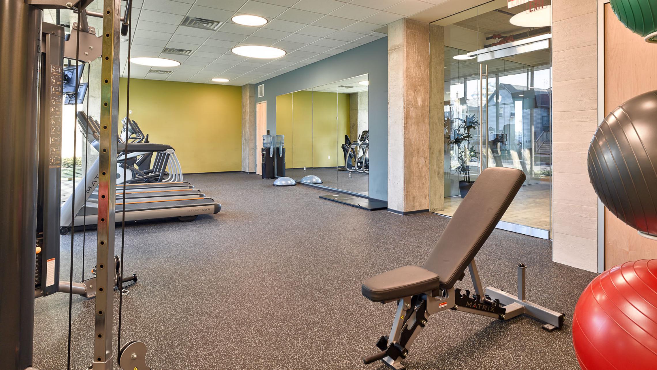 ULI Nine Line Apartments Gym with Professional Equipment