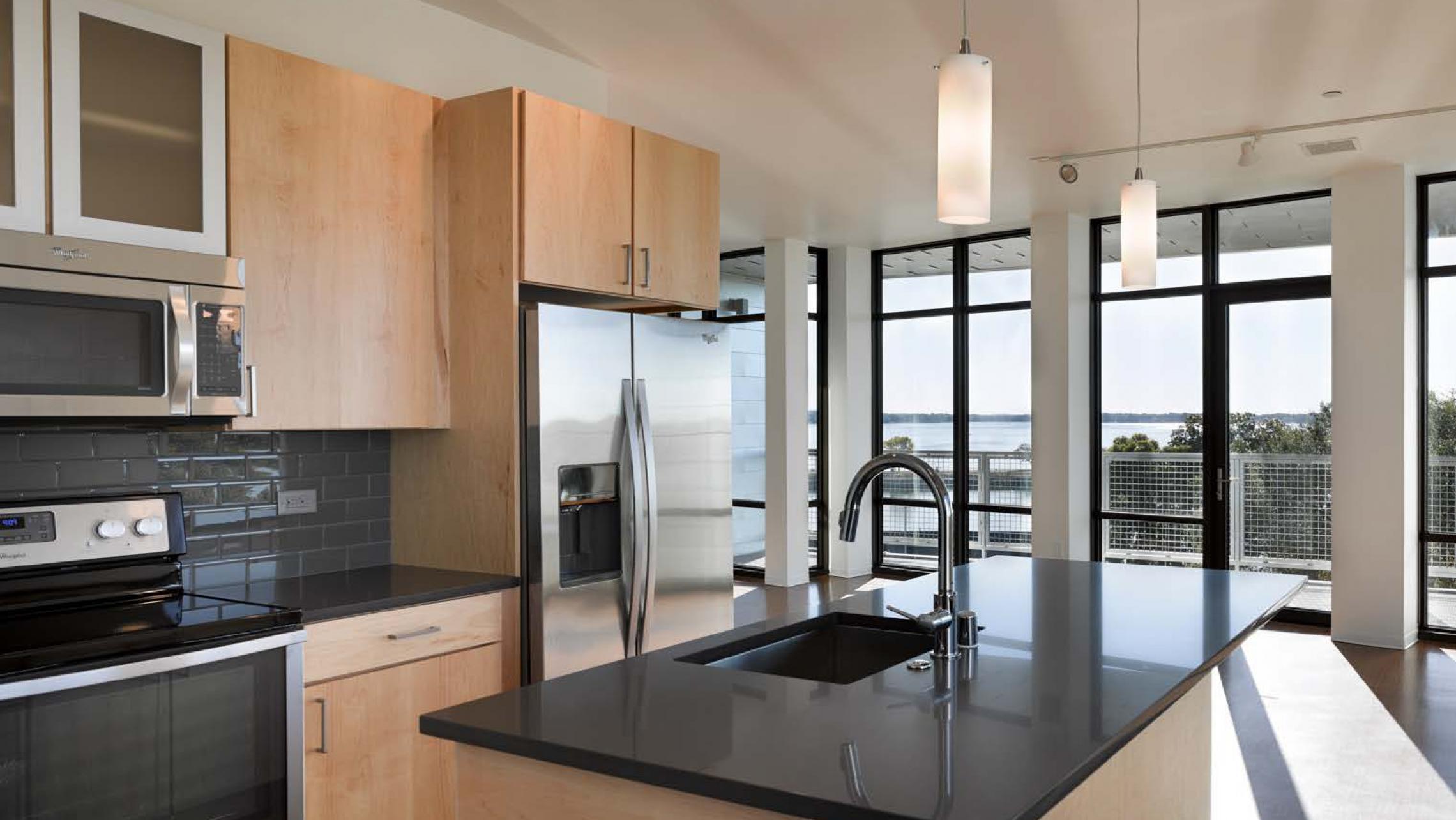 ULI Seven27 - Kitchen with a view of Lake Monona