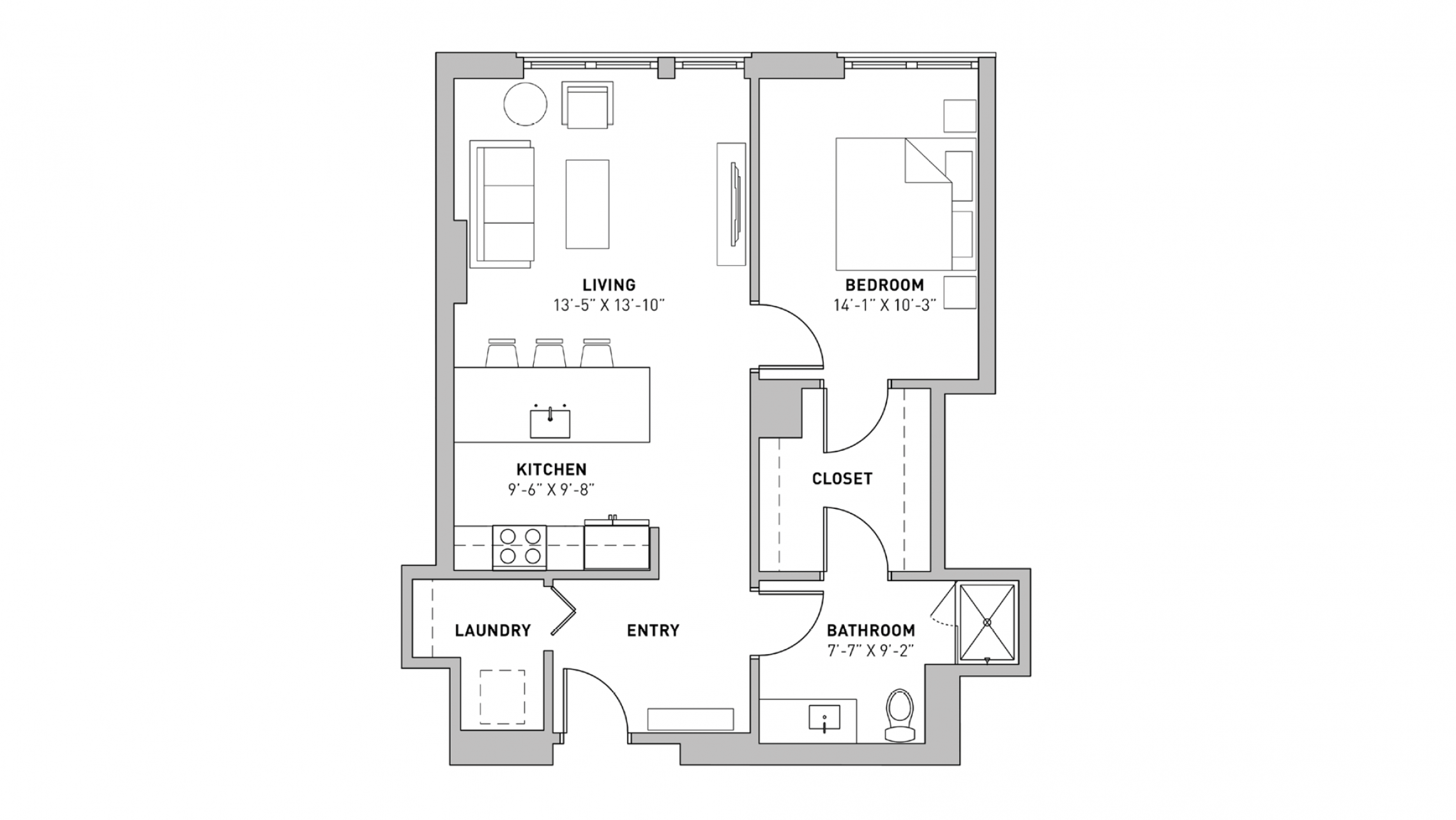 ULI The Pressman 203 - One Bedroom, One Bathroom