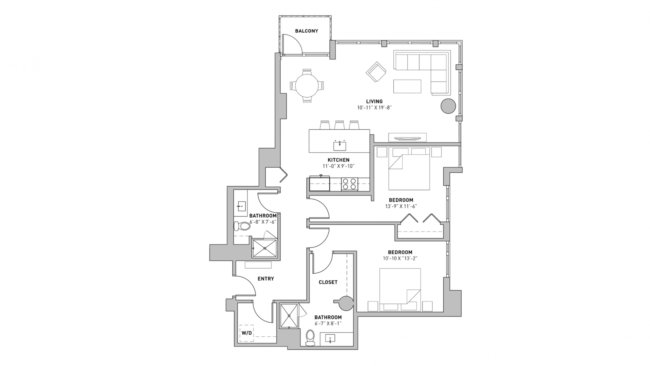 ULI The Pressman 207 - Two Bedroom, Two Bathroom