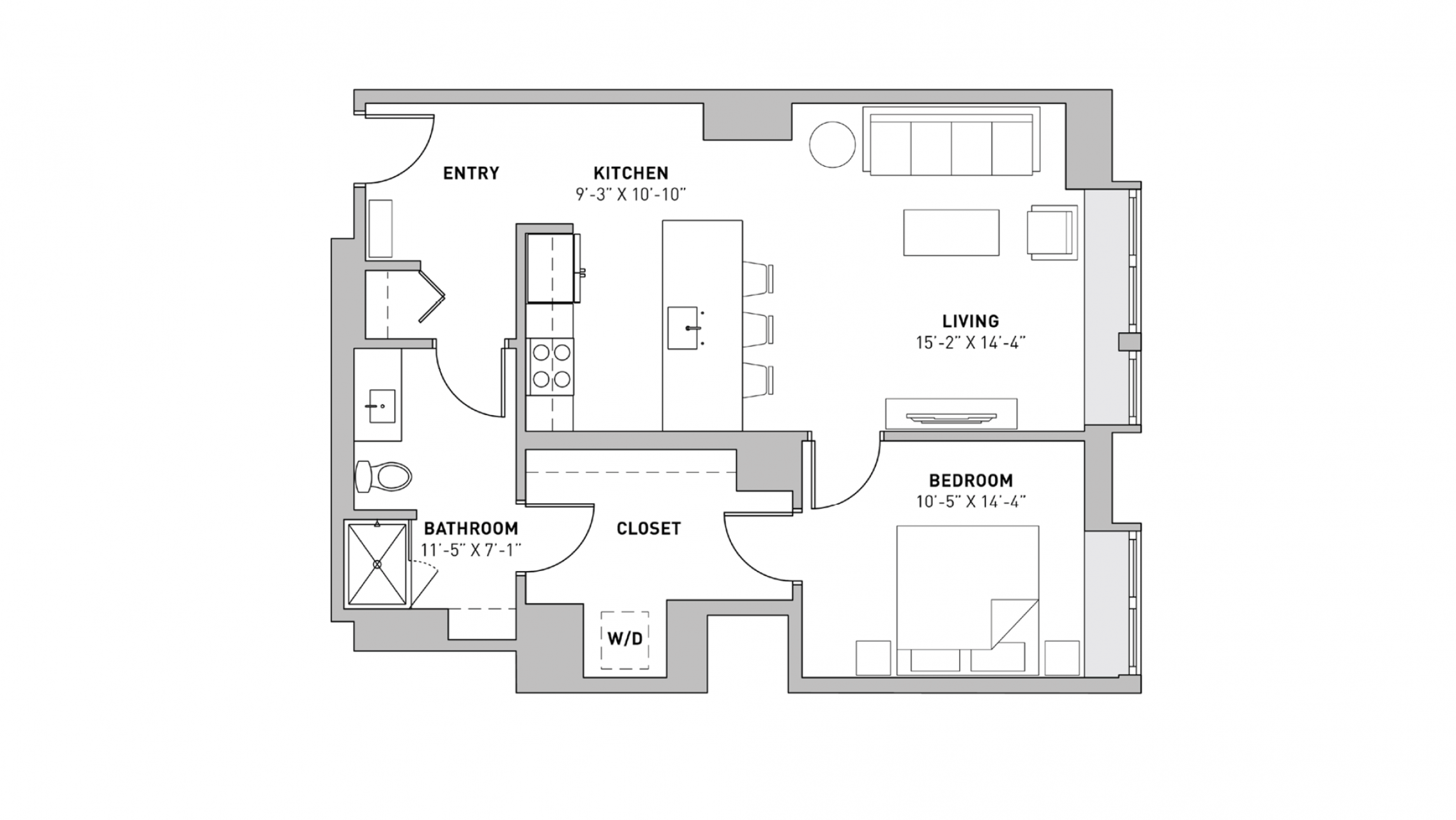 ULI The Pressman 211 - One Bedroom, One Bathroom