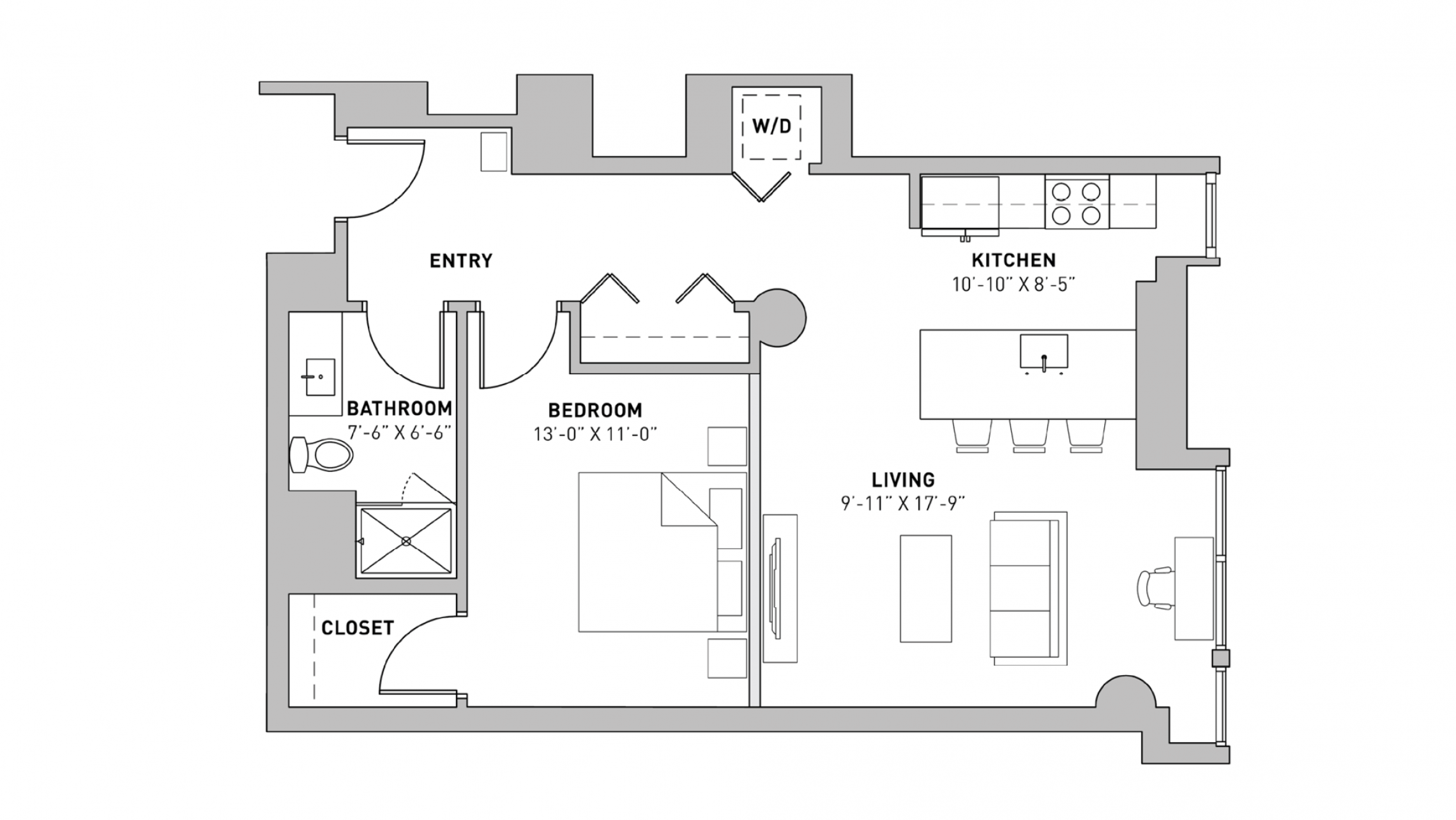 ULI The Pressman 213 - One Bedroom, One Bathroom