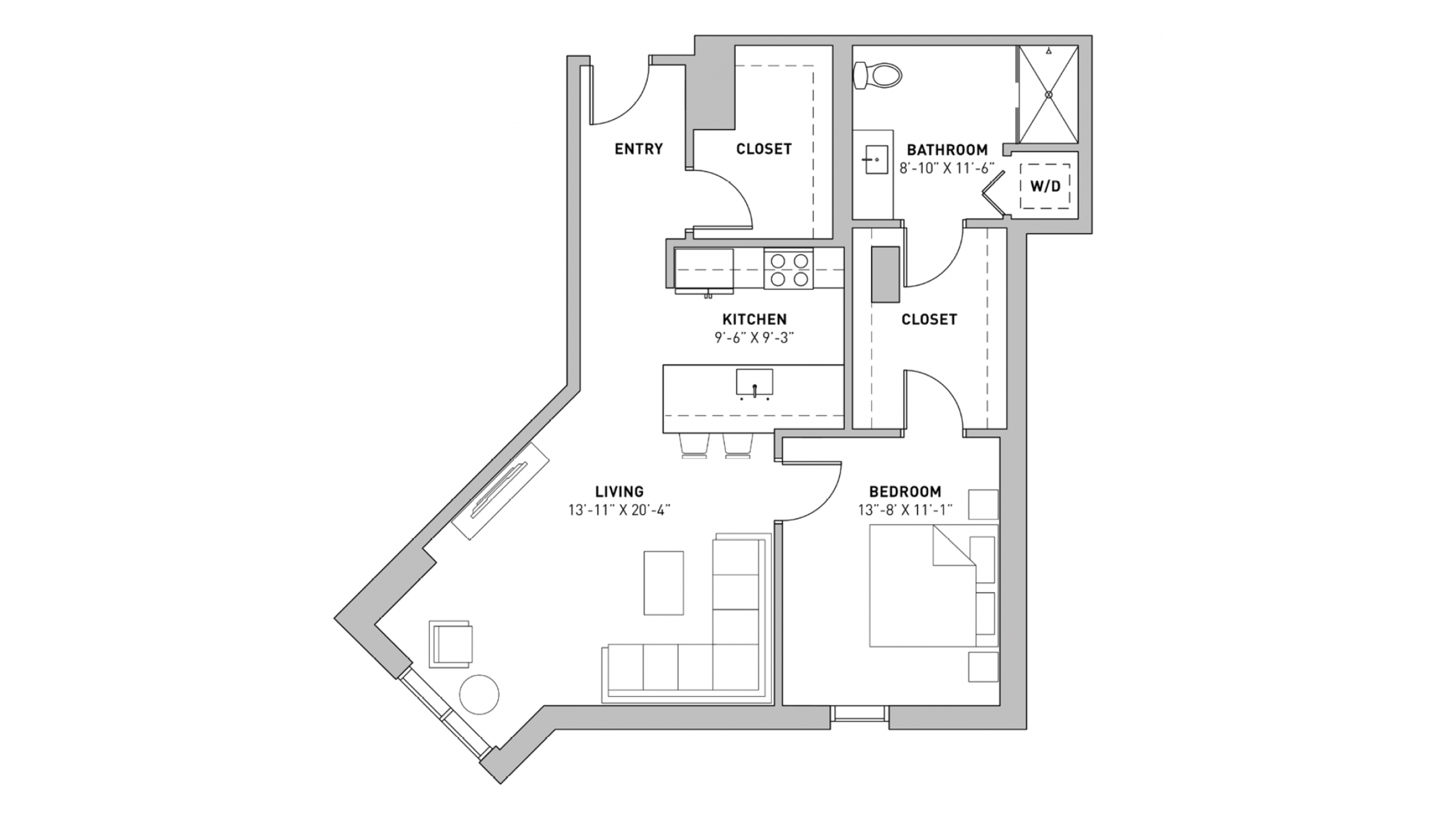 ULI The Pressman 215 - One Bedroom, One Bathroom