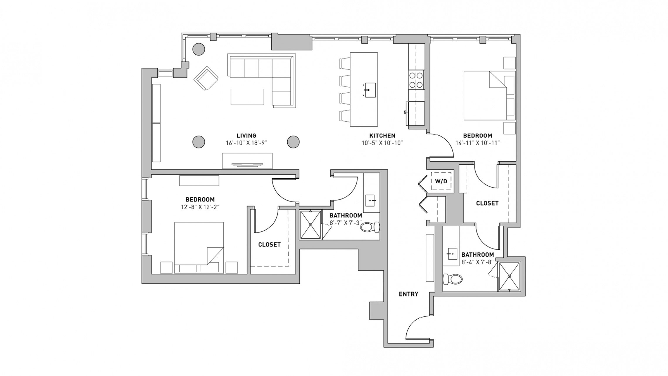 ULI The Pressman 301 - Two Bedroom, Two Bathroom