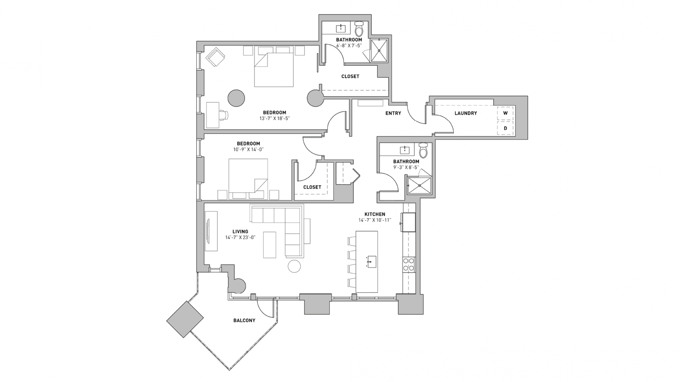 ULI The Pressman 302 - Two Bedroom, Two Bathroom