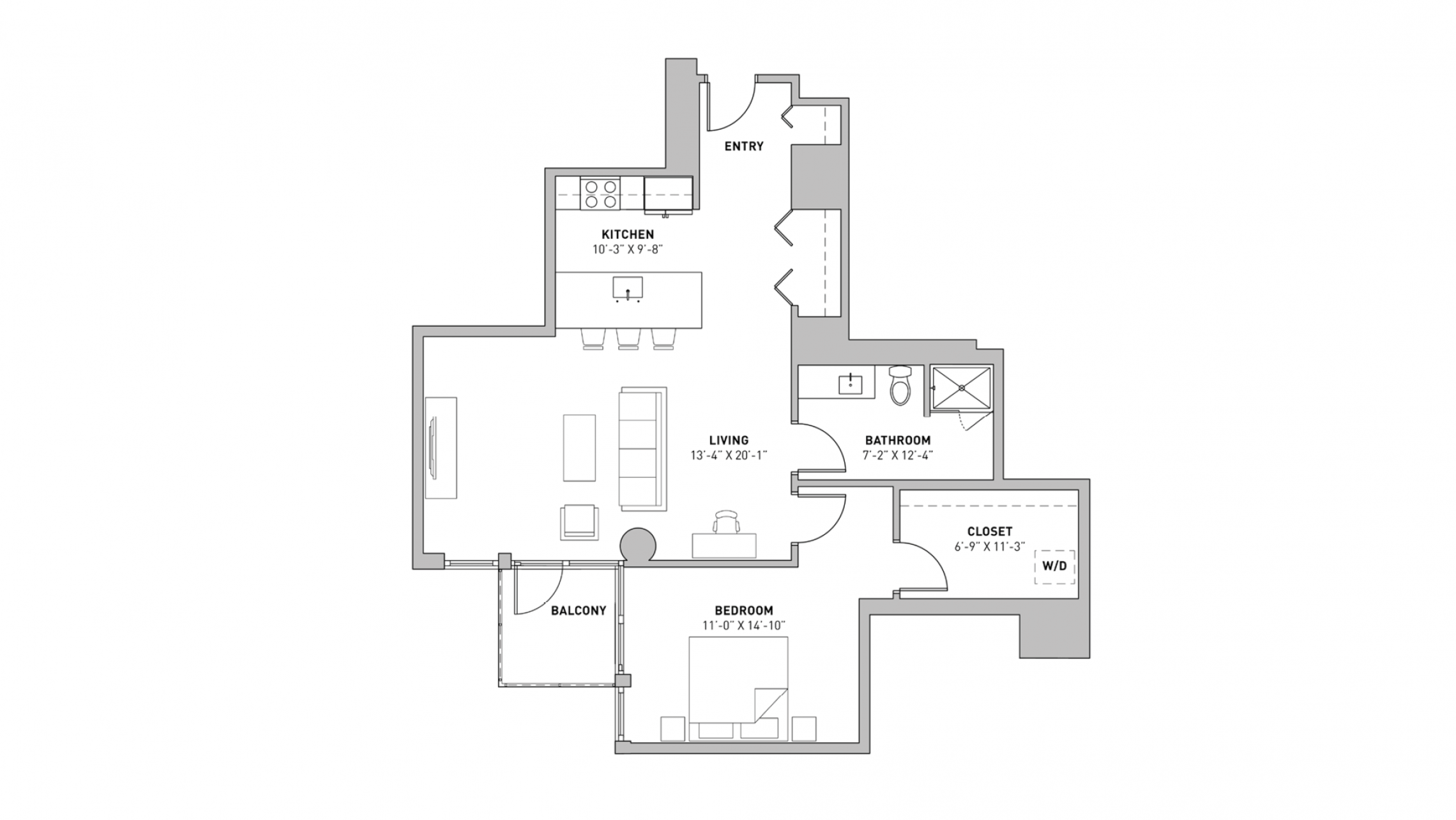 ULI The Pressman 404 - One Bedroom, One Bathroom