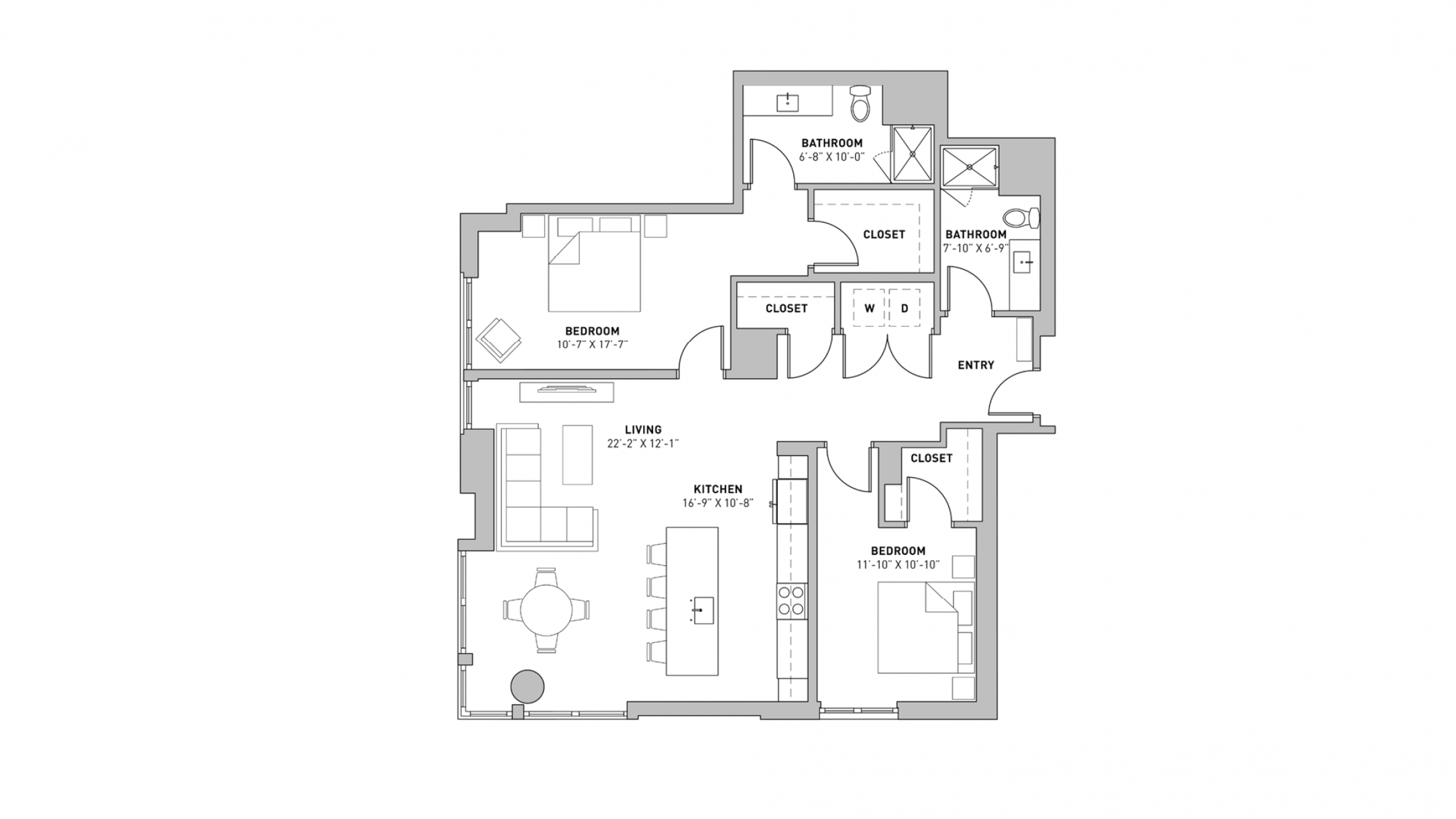 ULI The Pressman 412 - Two Bedroom, Two Bathroom