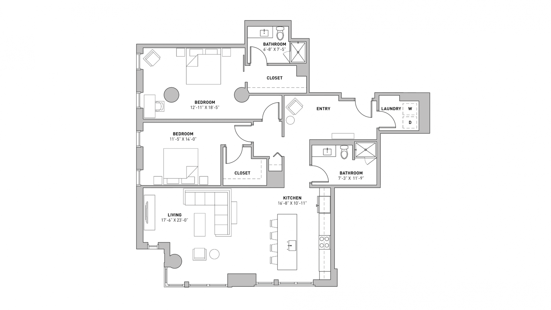 ULI The Pressman 502 - Two Bedroom, Two Bathroom