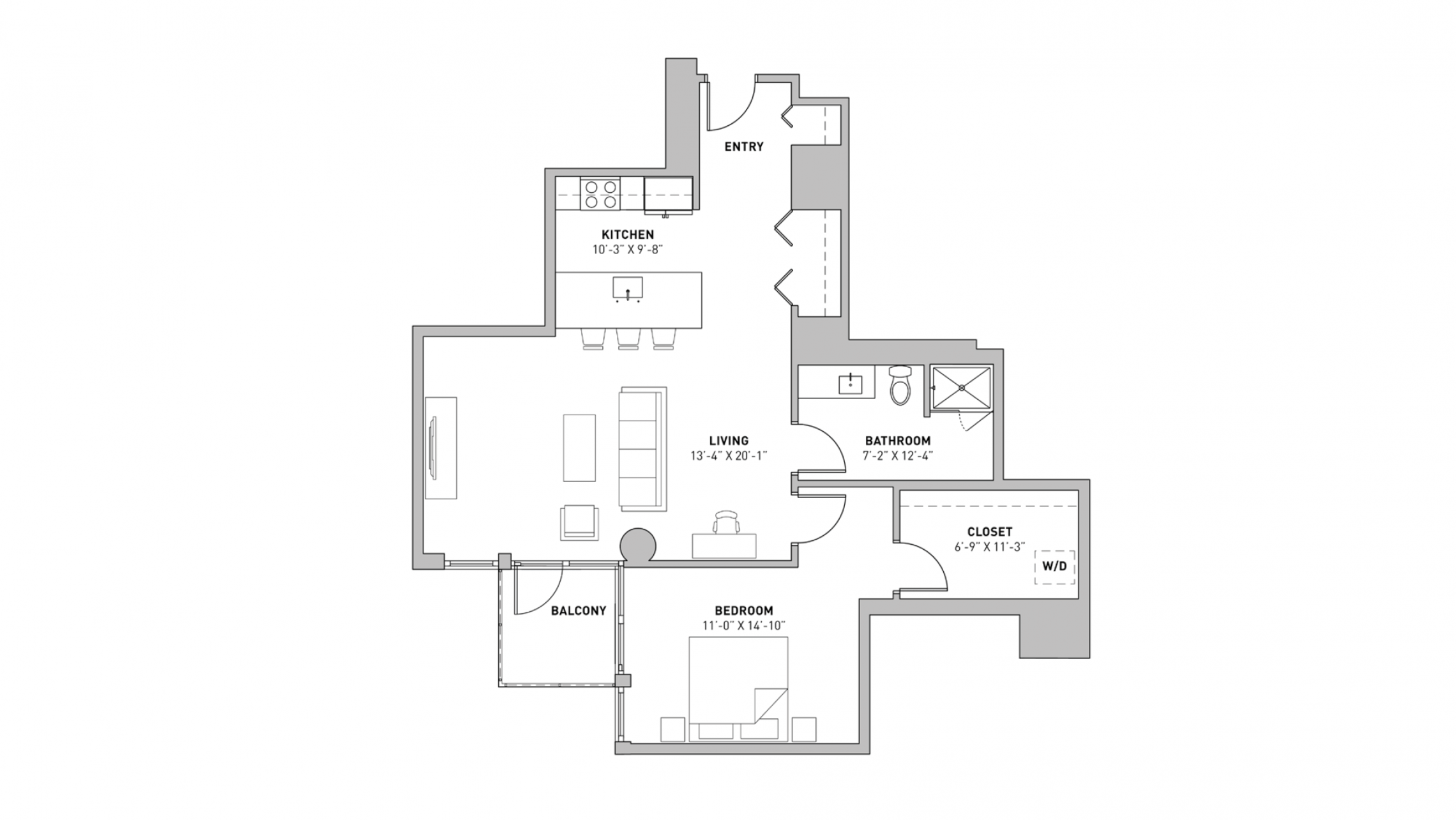 ULI The Pressman 504 - One Bedroom, One Bathroom