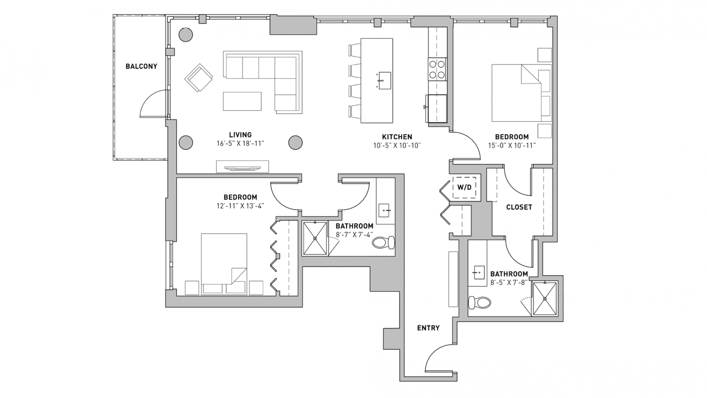 ULI The Pressman 601 - Two Bedroom, Two Bathroom