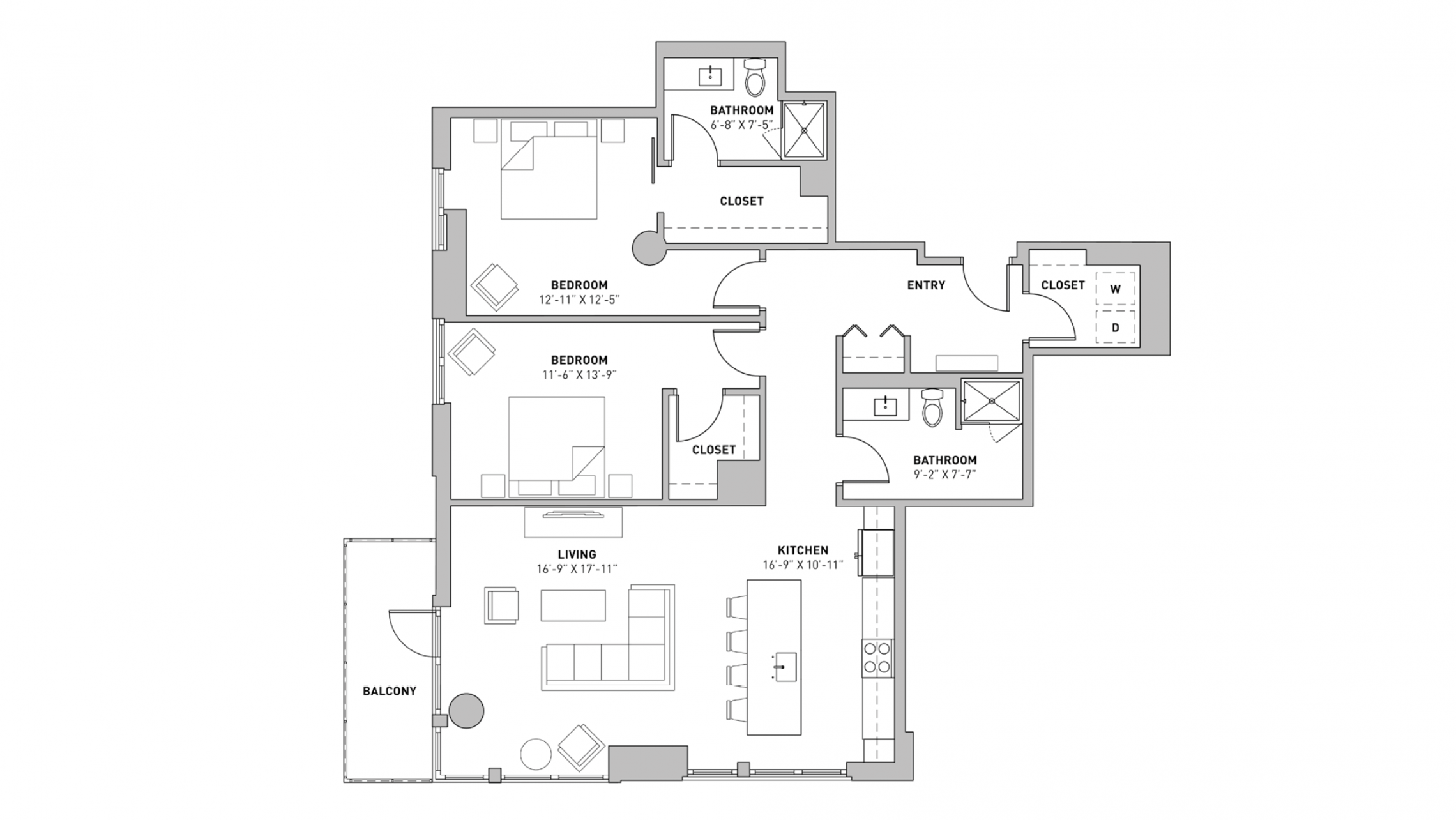 ULI The Pressman 602 - Two Bedroom, Two Bathroom