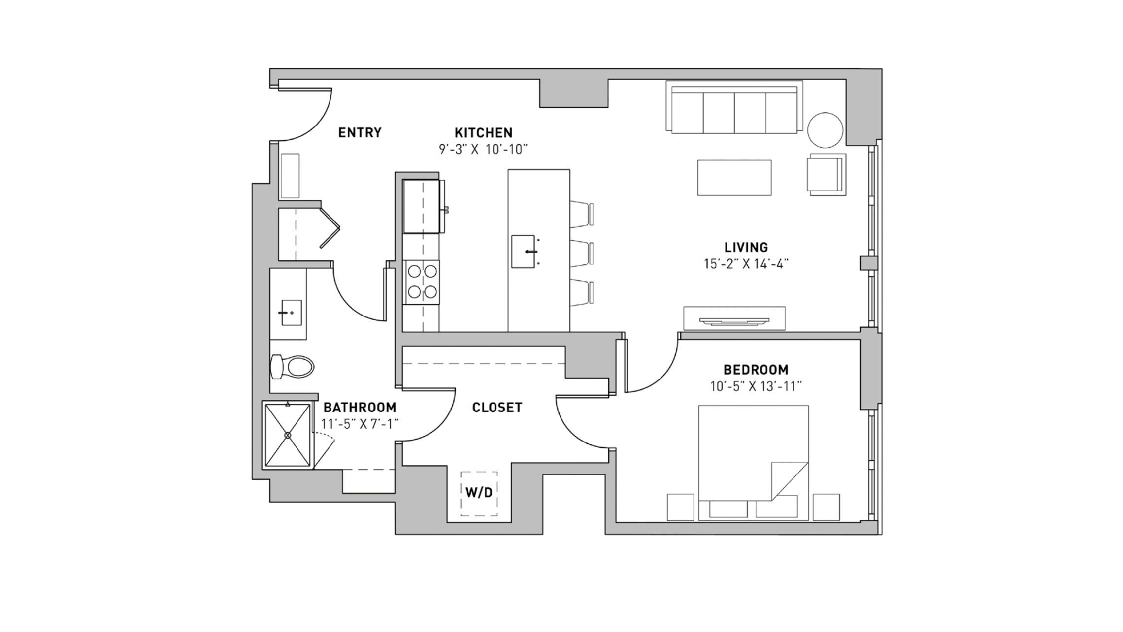 ULI The Pressman 611 - One Bedroom, One Bathroom