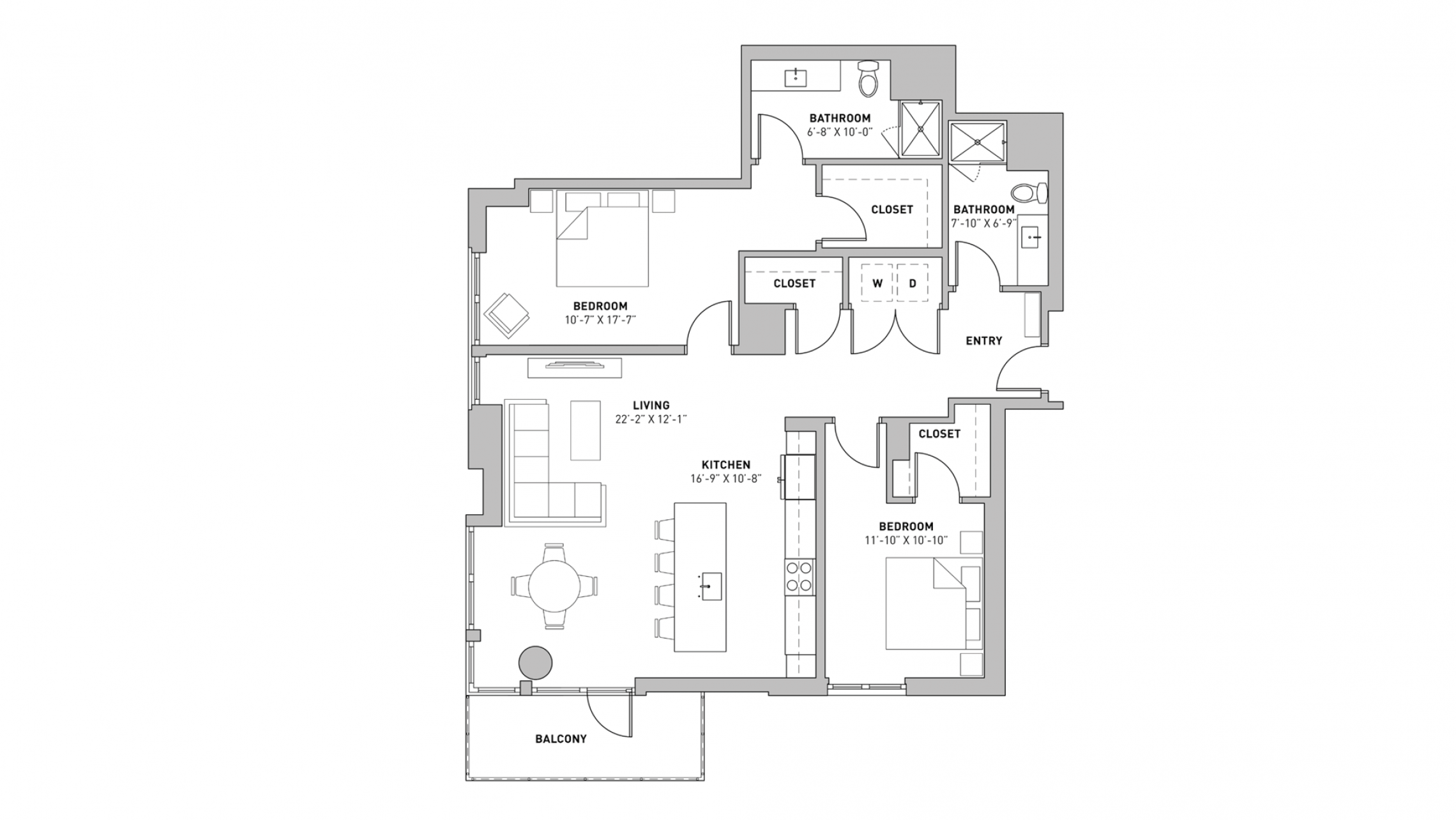 ULI The Pressman 712 - Two Bedroom, Two Bathroom