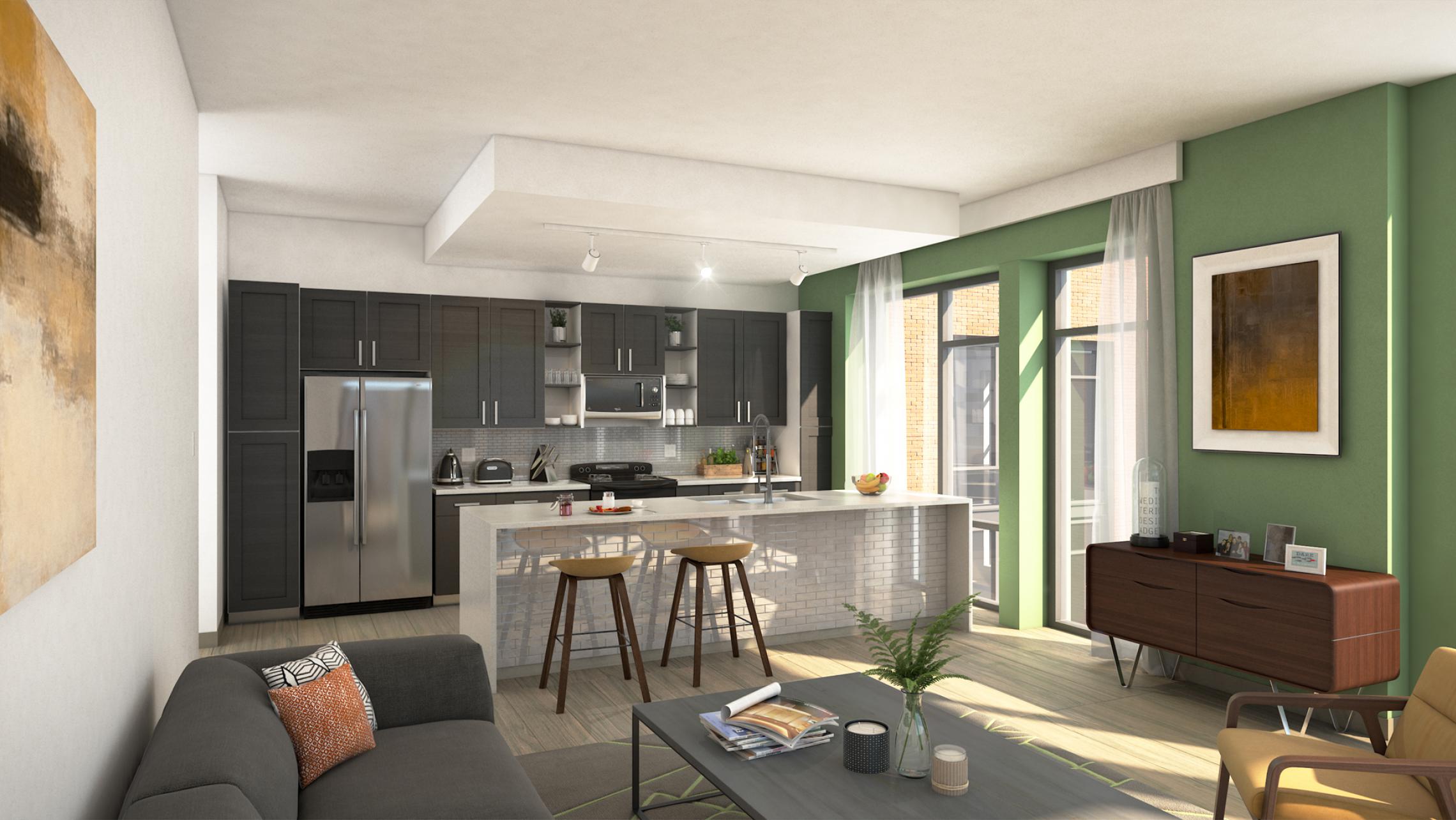 ULI The Pressman - Kitchen Rendering