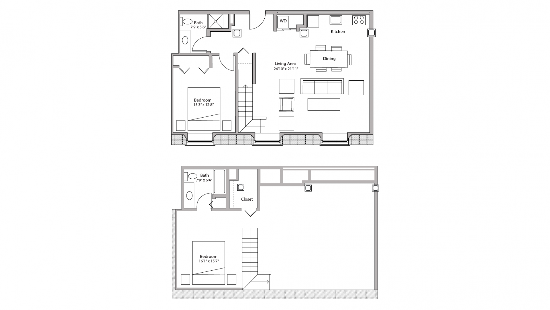 ULI Tobacco Lofts E204 - Two Bedroom, Two Bathroom