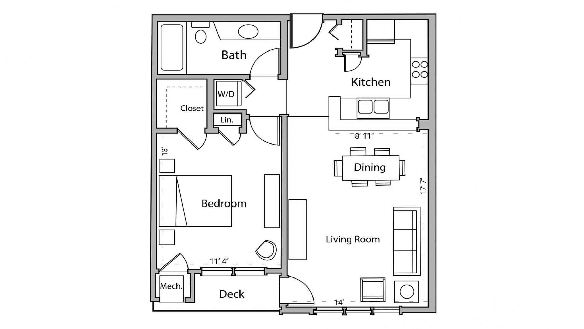 ULI Wilson Bay 104 - One Bedroom, One Bathroom