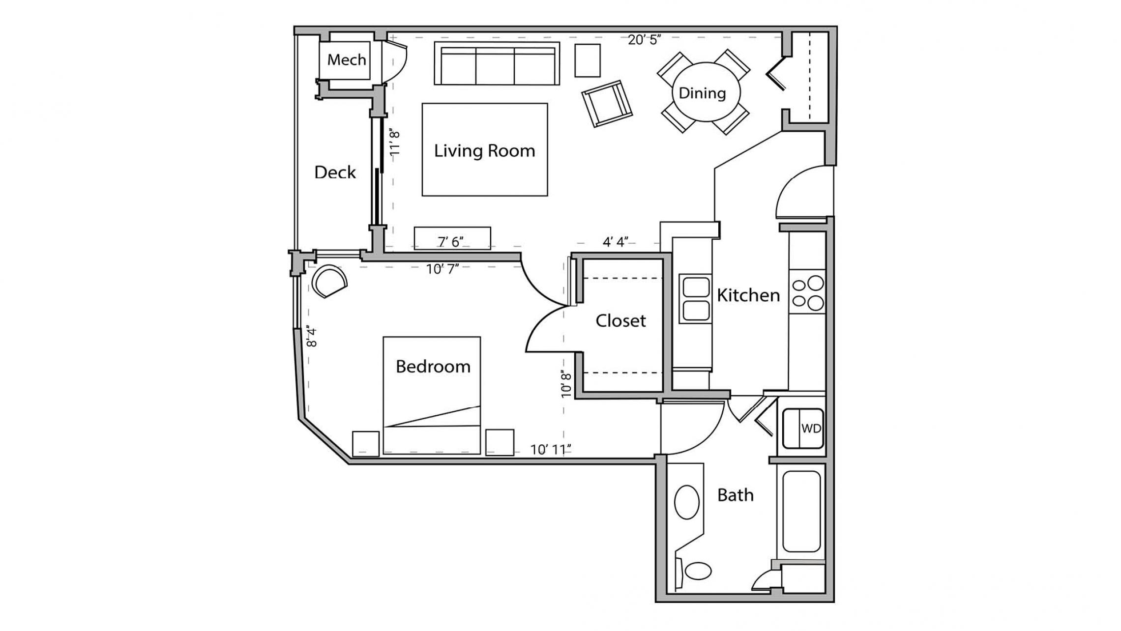 ULI Wilson Bay 103 - One Bedroom, One Bathroom