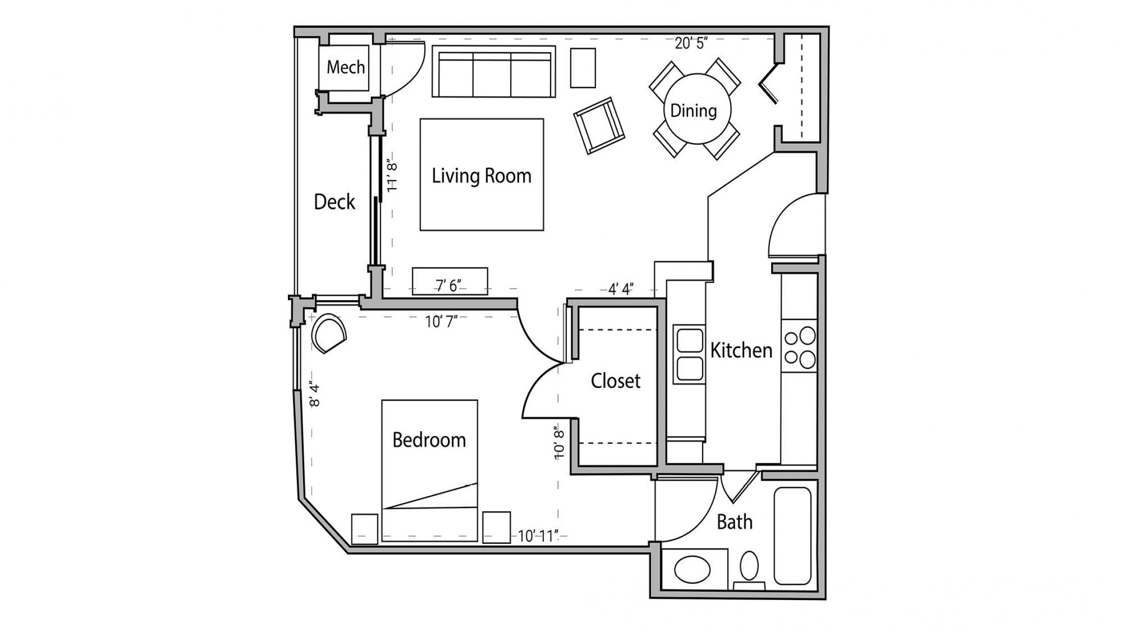 ULI Wilson Bay - One Bedroom, One Bathroom