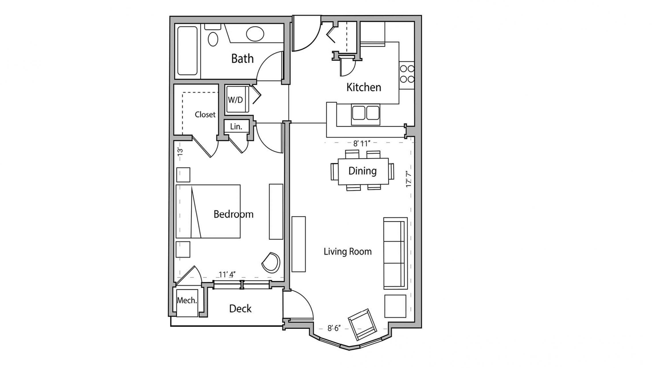 ULI Wilson Bay 307 - One Bedroom, One Bathroom