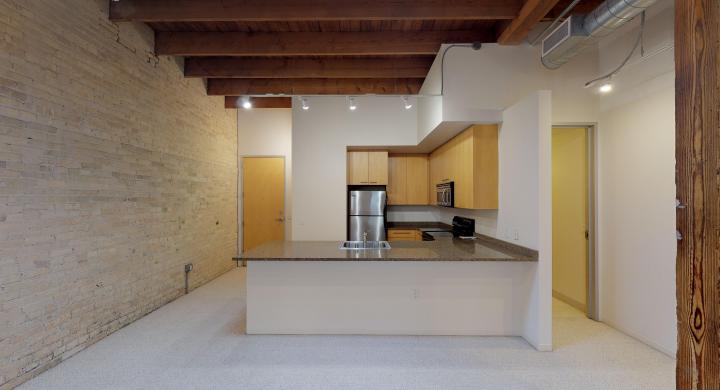 Tobacco-Lofts-Apartment-W209-One-Bedroom-Downtown-Yards-Madison-Exposed-Brick-Unique-Historic-Skylight