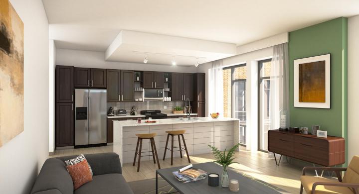 ULI The Pressman - Kitchen Rendering