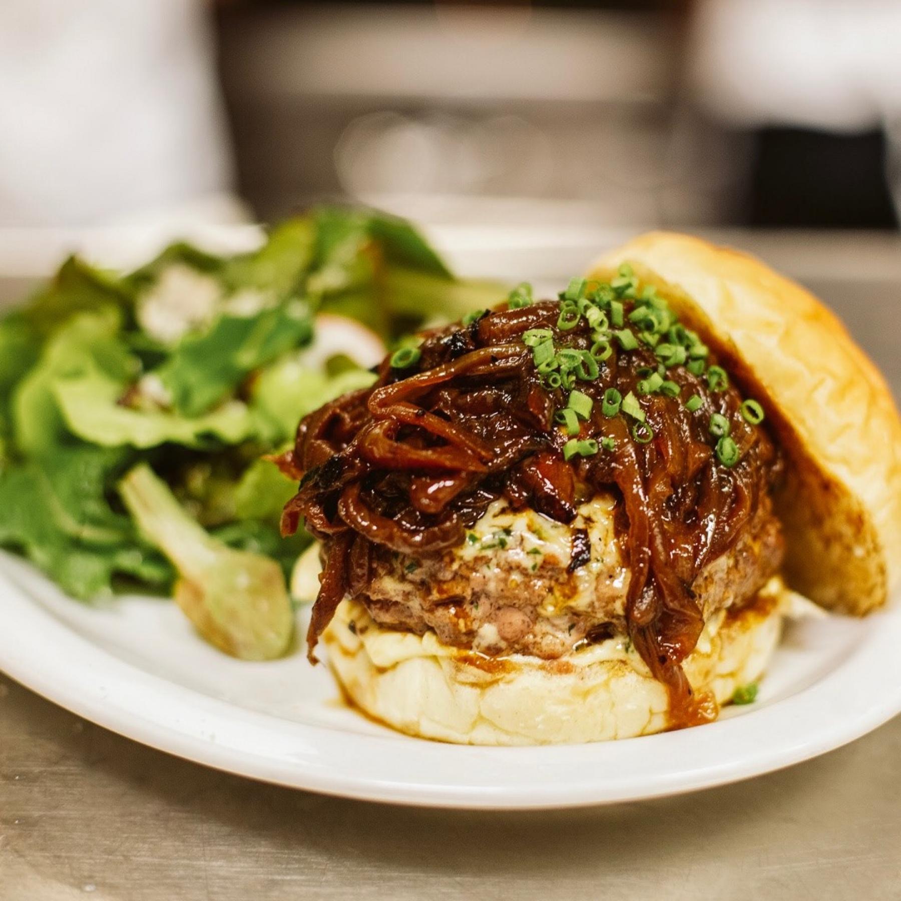 The Graze Burger available at Graze on the Capitol Square