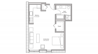 ULI Tobacco Lofts W212 - Studio, One Bathroom